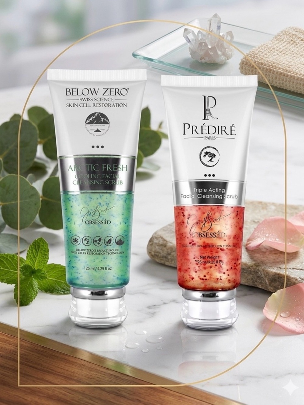 🔥Predire & Below Zero BUNDLE Facial Cleanser Scrubs ~ Retail $300🔥